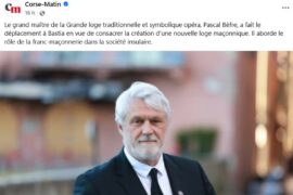LE GRAND MAÎTRE DE MA GLTSO ÉVOQUE LA PLACE DE LA FRANC-MAÇONNERIE EN CORSE