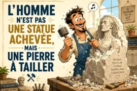 L’HOMME N’EST PAS UNE STATUE ACHEVÉE, MAIS UNE PIERRE À TAILLER