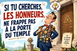 SI TU CHERCHES LES HONNEURS, NE FRAPPE PAS À LA PORTE DU TEMPLE