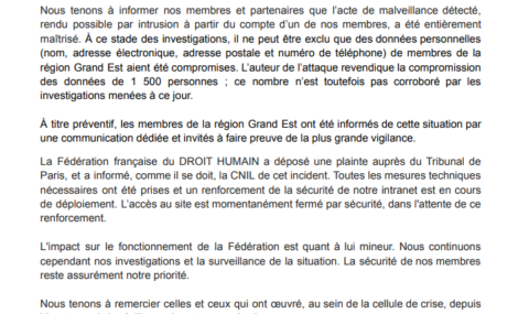 CYBERATTAQUE : LE DROIT HUMAIN MAÎTRISE L’INCIDENT ET RENFORCE LA SÉCURITÉ DE SON INTRANET