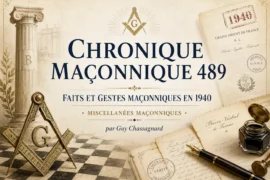 CHRONIQUE MACONNIQUE 489 – FAITS ET GESTES MACONNIQUES EN 1940