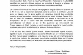 LE DROIT HUMAIN SALUE L’ADOPTION DU DROIT À L’AIDE À MOURIR