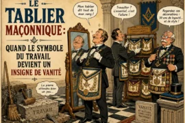 LE TABLIER MAÇONNIQUE : QUAND LE SYMBOLE DU TRAVAIL DEVIENT UN INSIGNE DE VANITÉ