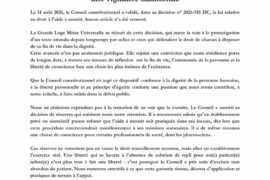 FIN DE VIE : LA GLMU SALUE UNE AVANCÉE MAJEURE POUR LA DIGNITÉ ET LA LIBERTÉ DE CONSCIENCE