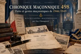 CHRONIQUE MACONNIQUE 498 – FAITS ET GESTES MACONNIQUES DE 1946/1949