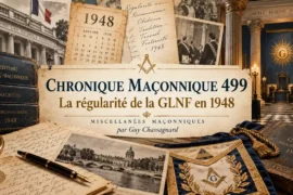 CHRONIQUE MACONNIQUE 499 – LA REGULARITE DE LA GLNF EN 1948