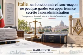 ITALIE : UN FONCTIONNAIRE FRANC-MAÇON NE PEUT PAS GARDER SON APPARTENANCE SECRÈTE À SON ADMINISTRATION