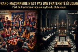 LA FRANC-MAÇONNERIE N’EST PAS UNE CONFRÉRIE ÉTUDIANTE : LE SENS CACHÉ DE L’INITIATION