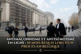 ANTIMAÇONNISME ET ANTISÉMITISME EN LIGNE : 10 MOIS REQUIS LORS D’UN PROCÈS EN BELGIQUE