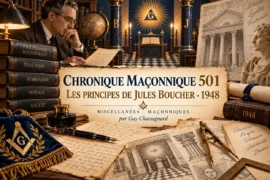 CHRONIQUE MACONNIQUE 501 – LES PRINCIPES DE JULES BOUCHER – 1948