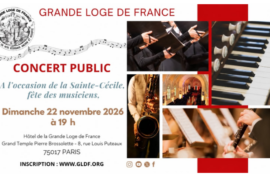 PARIS : CONCERT PUBLIC ET GRATUIT DE LA SAINTE-CÉCILE À LA GRANDE LOGE DE FRANCE
