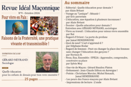 LE NOUVEAU NUMÉRO DE « REVUE IDEAL MACONNIQUE N° 9 » EST DISPONIBLE